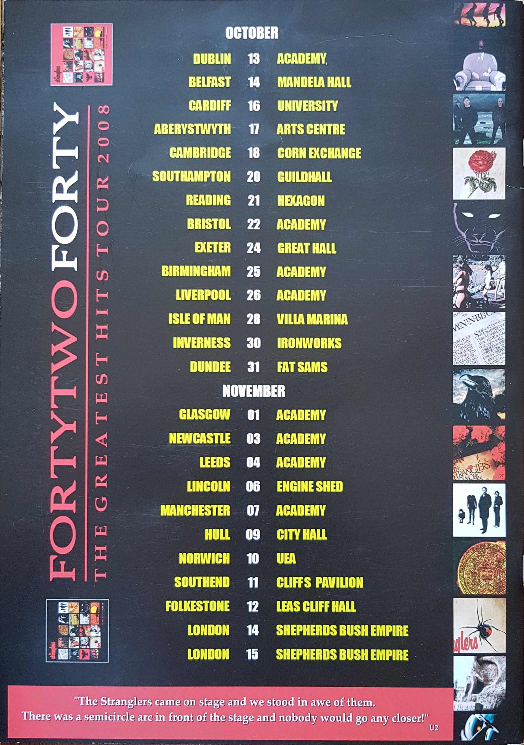Back cover of Books-2008TOUR